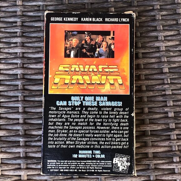 Savage Dawn VHS Tape 1989 Movie Lance Henriksen George Kennedy - Picture 3 of 6